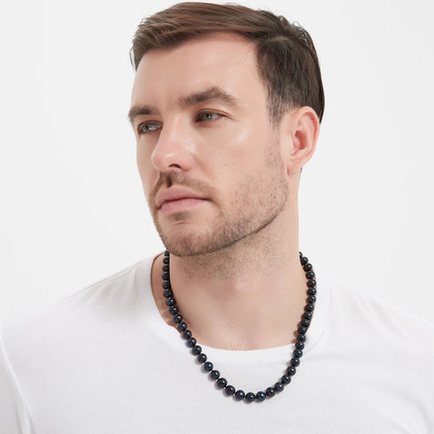 6-7mm Versatile Dyed Black Pearl Necklace - House Of Pearls